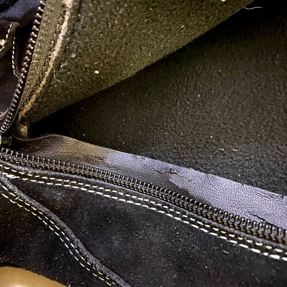 Merrell Jungle Moc Black Suede Leather Faux Fur Select Dry Winter Boots Kids 7 - Picture 11 of 16